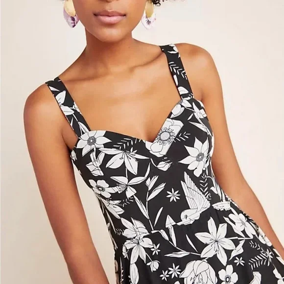 Anthropologie Black and White Asymmetrical Sundress - Picture 7 of 9